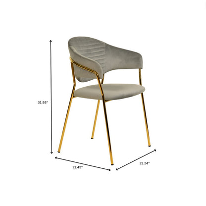 Bella Collection Modern Dining Chair in Light Grey Set of 2
