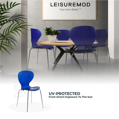 Modern Oyster Transparent Side Chair