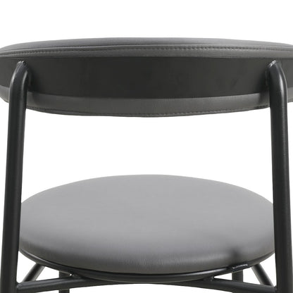 Lume Collection Modern Dining Chair in Charcoal Set of 4