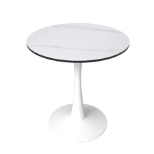 Bristol Series Dining Table White Base With White Stone 24" Round Top