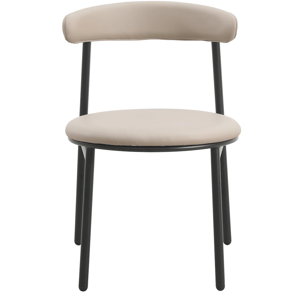 Lume Collection Modern Dining Chair in Dark Taupe Set of 2