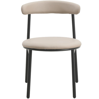 Lume Collection Modern Dining Chair in Dark Taupe Set of 2