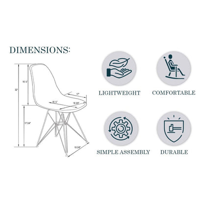 Cresco Molded Eiffel Side Chair