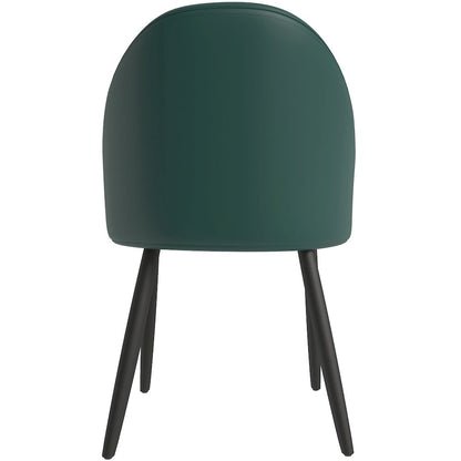 Paradiso Collection Modern Dining Seat in Green  Set of 2