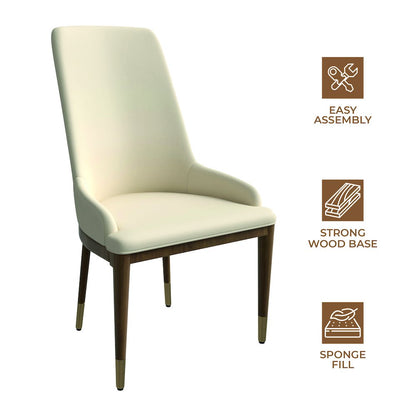 Viva Collection Modern Wooden Dining Chair in Light Toupe