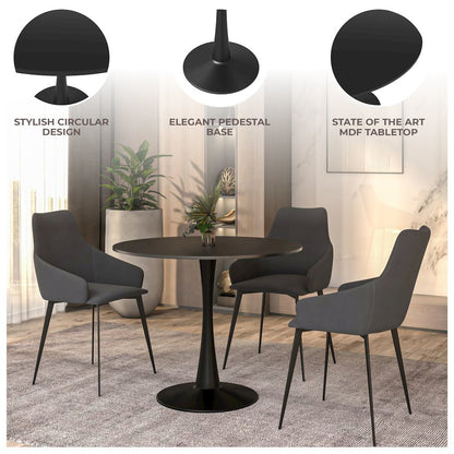 Bristol Mid-Century Modern Round Dining Table