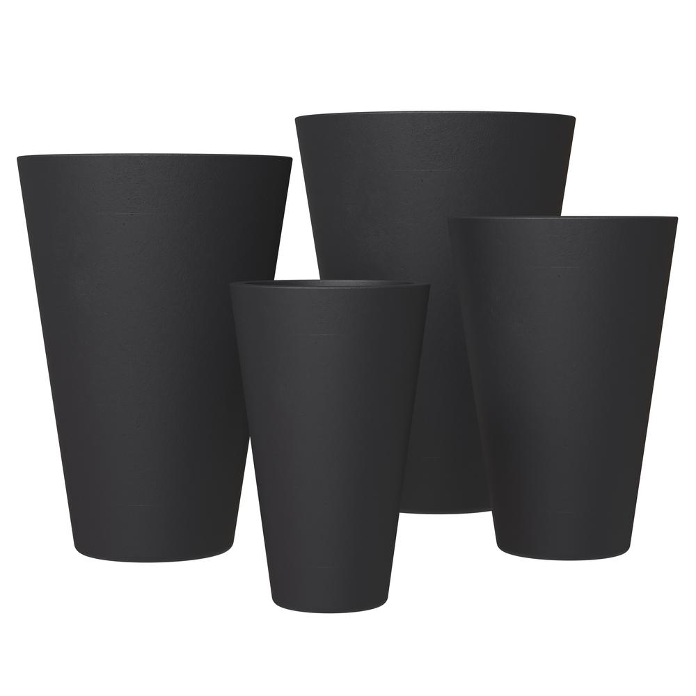Pebble Planter Set Black