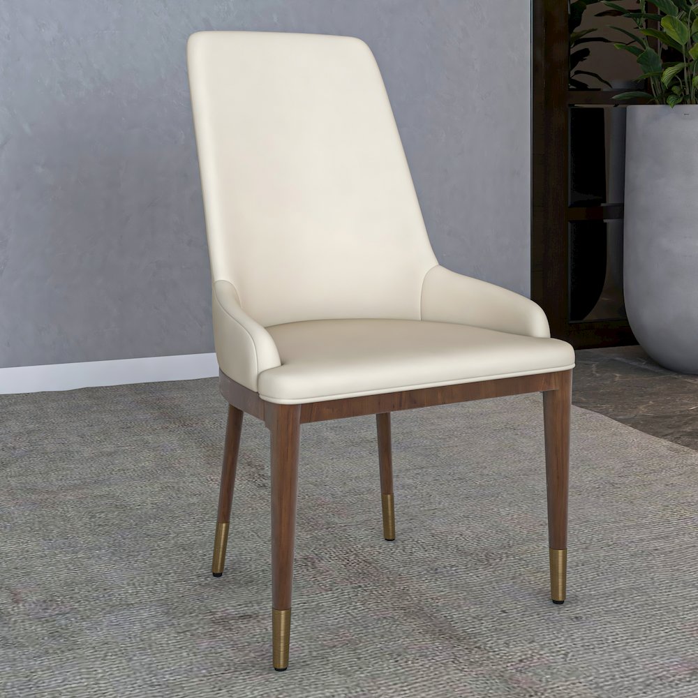 Viva Collection Modern Wooden Dining Chair in Light Toupe