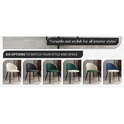 Paradiso Collection Modern Dining Seat in Green  Set of 2