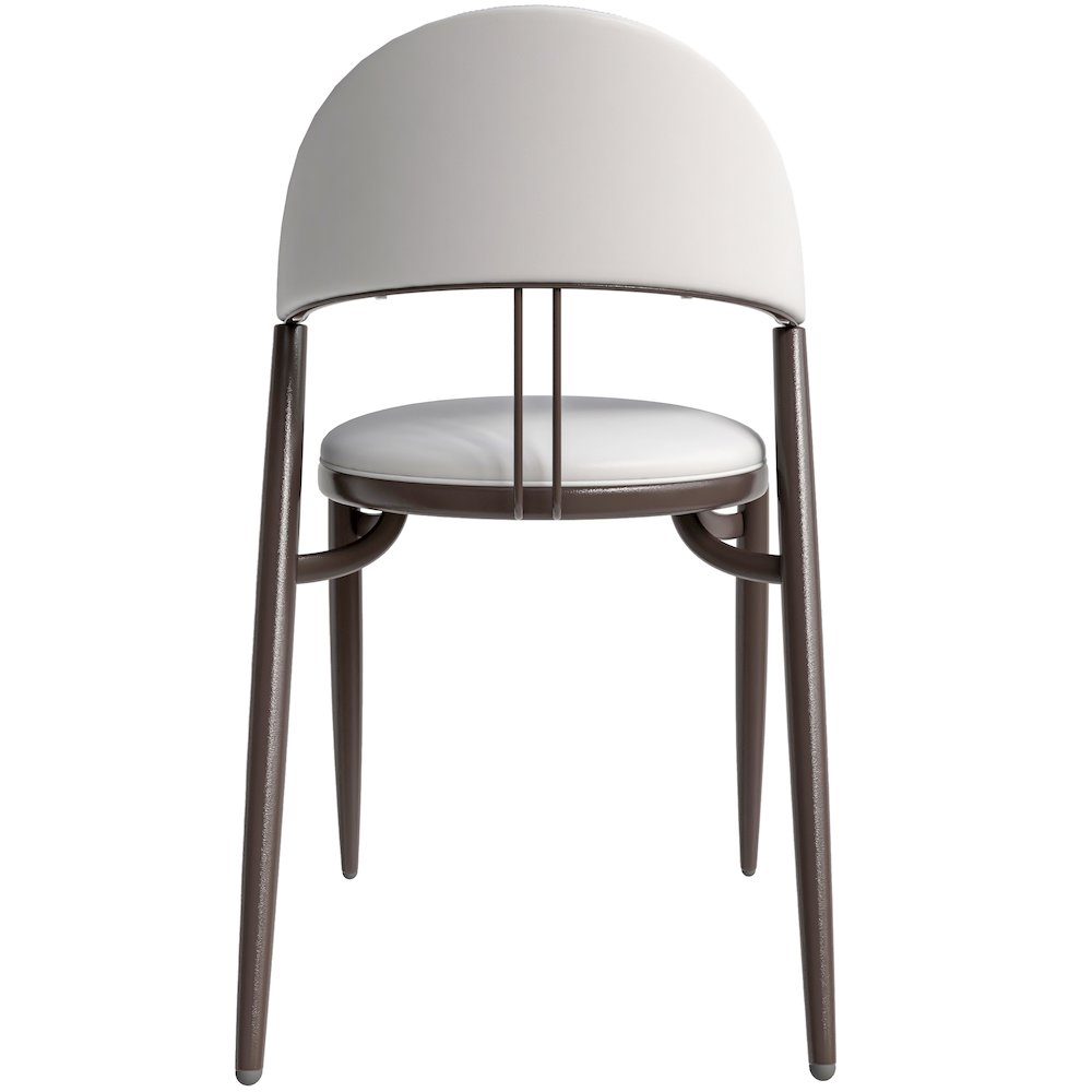 Venice Collection Modern Dining Chair In Black set of 2 in White