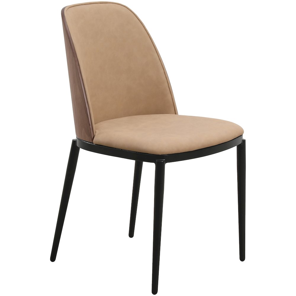 Zayle 7-Piece Dining Set with 55" Rectangular Dining Side Chair in Walnut/Brown