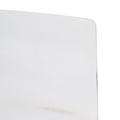 Astor Water Ripple Design Dining Chair in White Base Clear Seat Set of 2