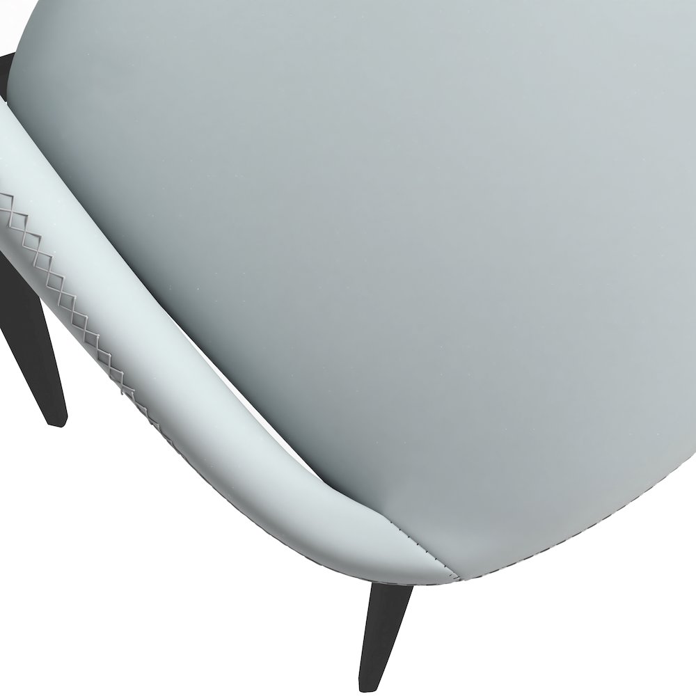 Amalfi Collection Modern Fabric Dining Chair in Coconut White - Set of 4