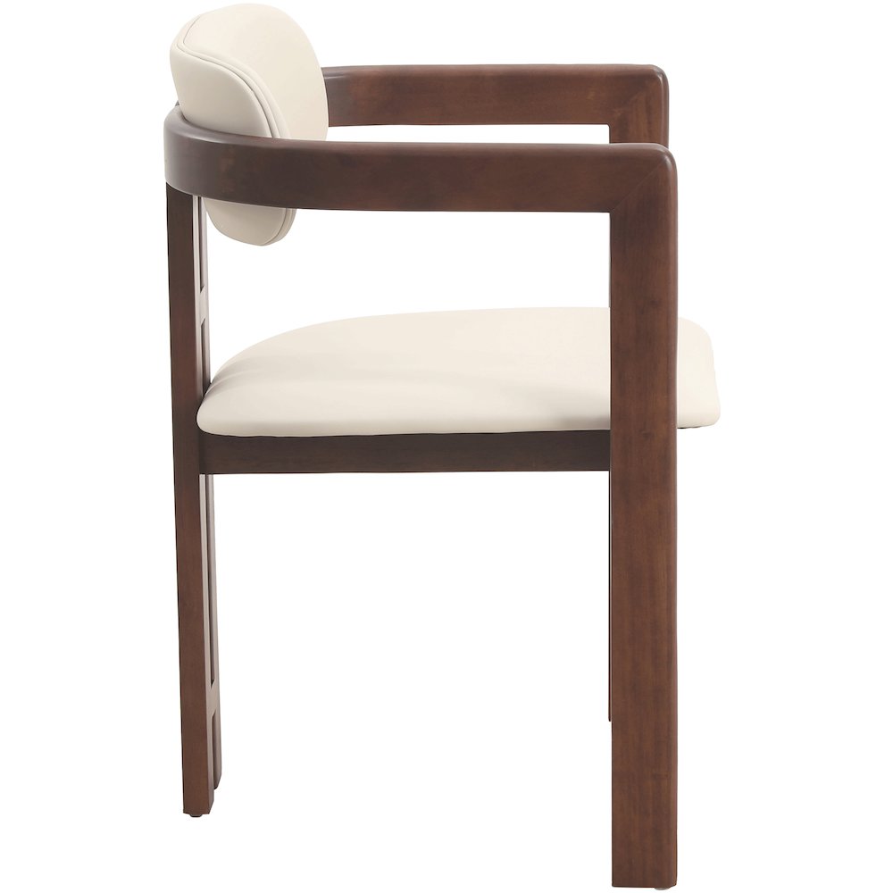 Velo Series Modern Dining Cha...lnut Color Wood with Toupe Seat Set of 4