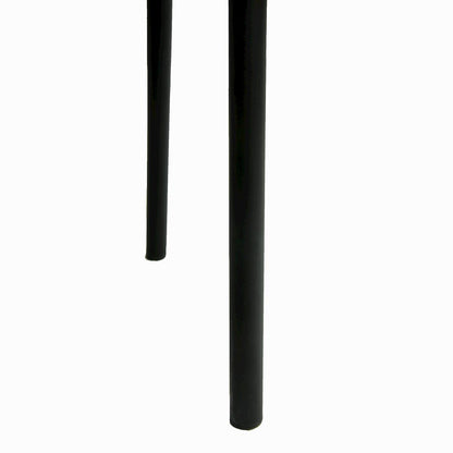 Ervilla Dining Armchair in Black Steel Frame Set of 4