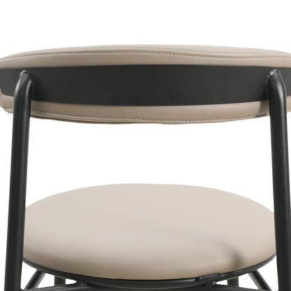 Lume Collection Modern Dining Chair in Dark Taupe Set of 2