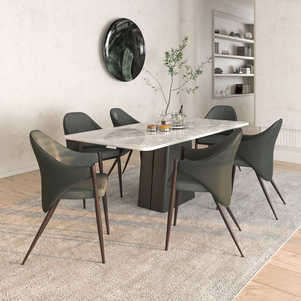 Sante Collection Modern Dining Chair in Grey