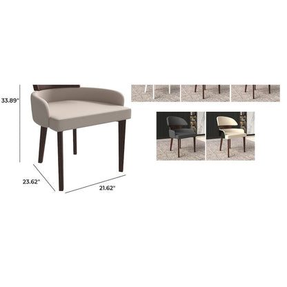 Ethos Collection Modern Wooden Dining Chair in Toupe