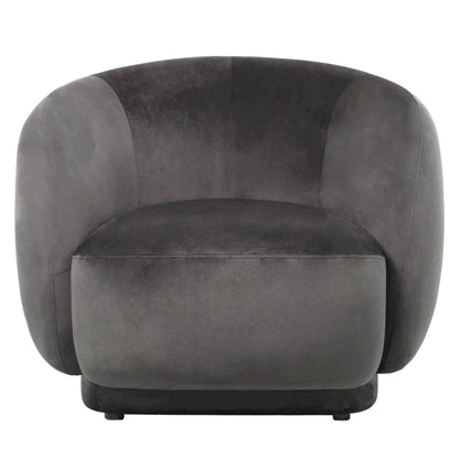 Faze Collection Modern Single Seater Sofa in Light Grey Velvet