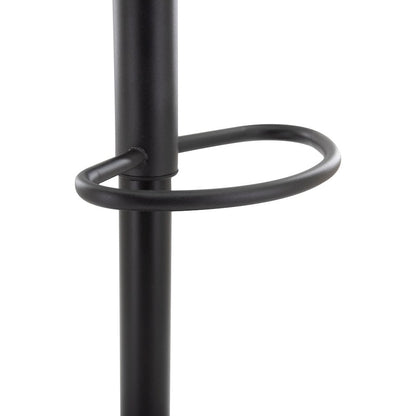 Tilbury Modern Adjustable Bar Stool in Charcoal Black