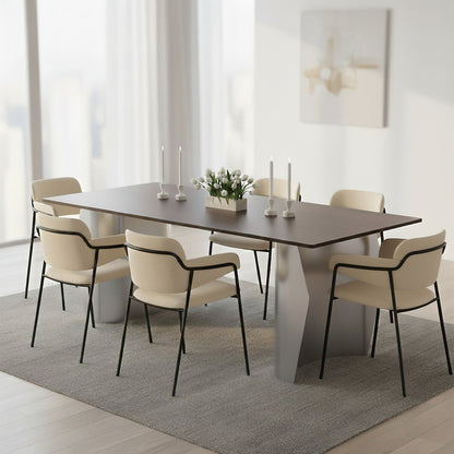 Zelan Series Modern Dining Table in Red Oak