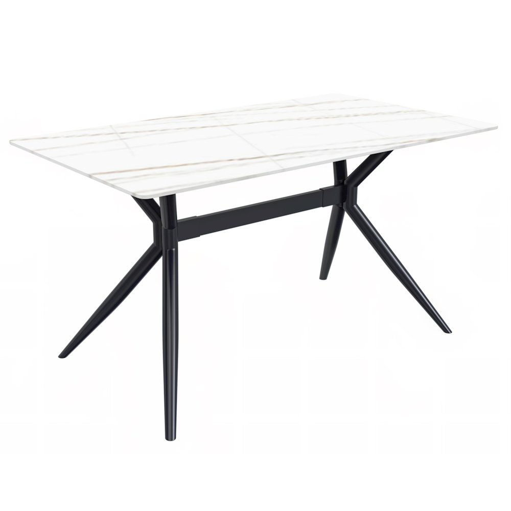 7-Piece Dining Set Rectangular Sintered Stone Dining Table