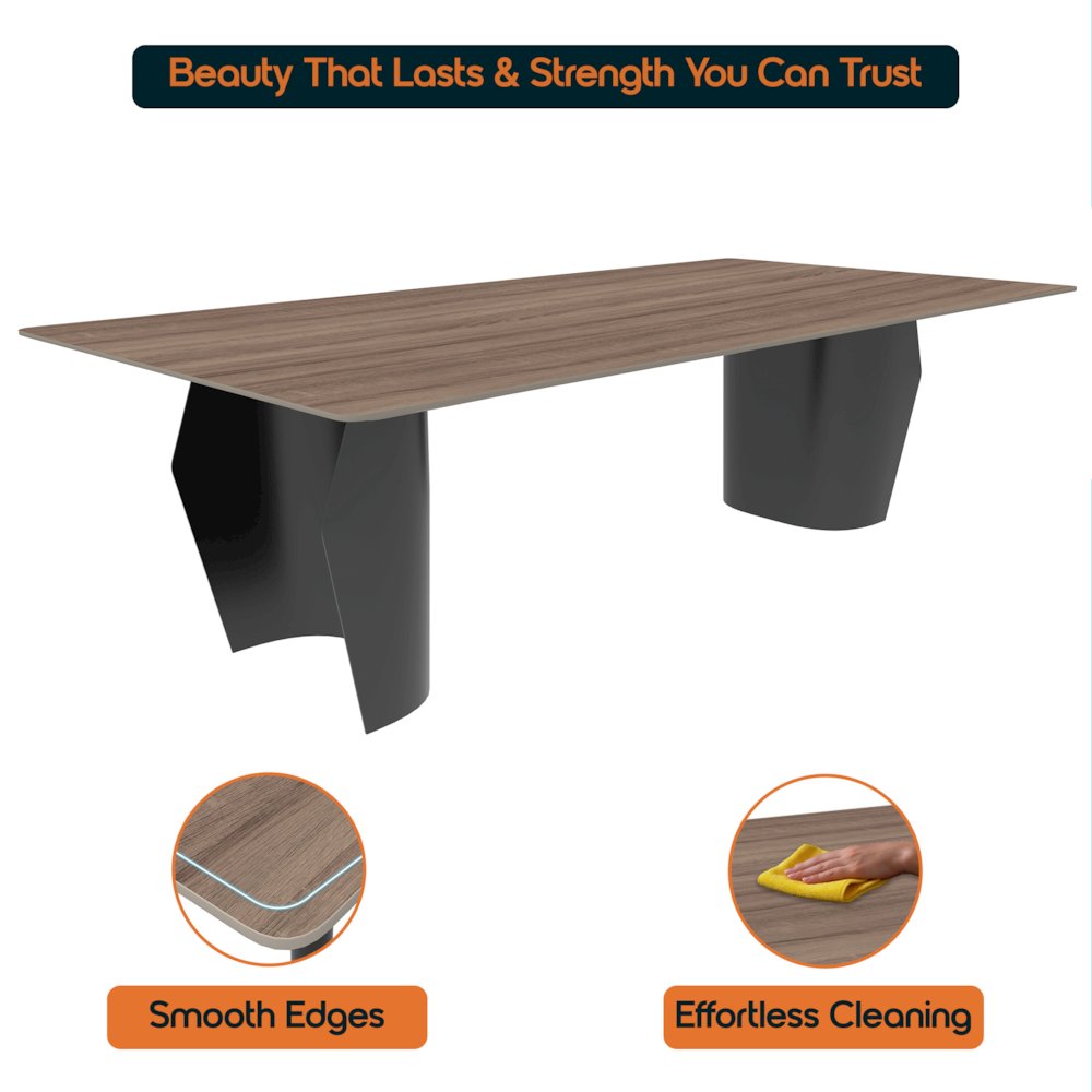 Zelan Series Modern Dining Table in Red Oak