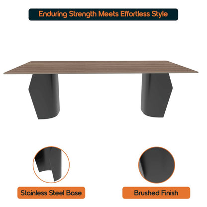 Zelan Series Modern Dining Table in Red Oak