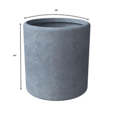 Tundra Series Poly Stone Planter Set in Aged Concrete