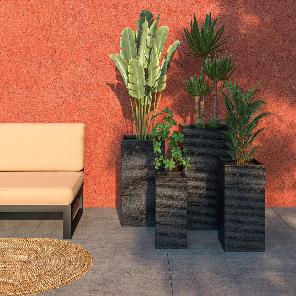 Basalt Planter Set Black