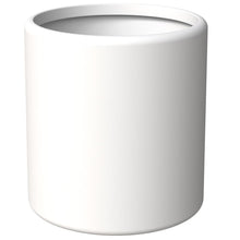 Tundra Series Poly Stone cylindrical Shape Planter in White 28" Dia, 30" High