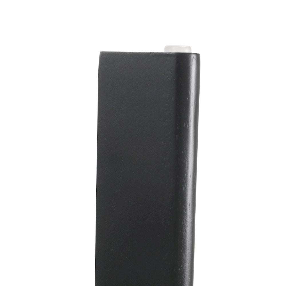 Velo Series Modern Dining Chair in Black Wood with Off White Seat