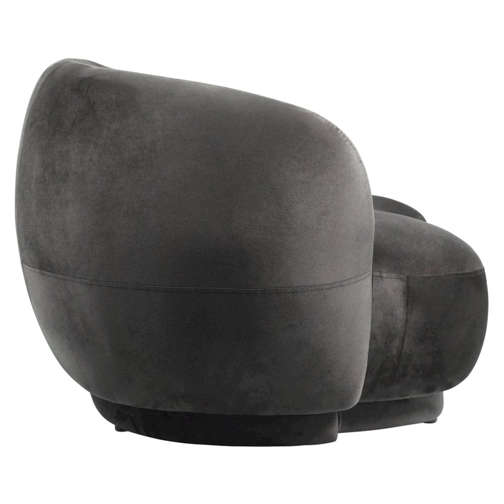 Faze Collection Modern Three Seater Sofa in Light Grey Velvet