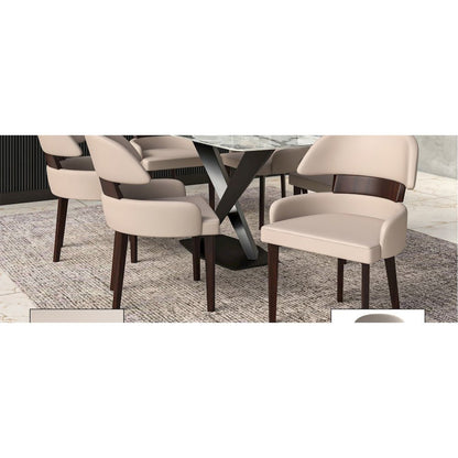 Ethos Collection Modern Wooden Dining Chair in Toupe