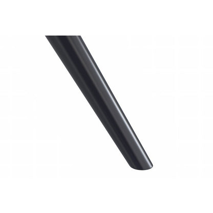 Elega Series Black Carbon Steel Dining Table 62 With White Sintered Stone Top
