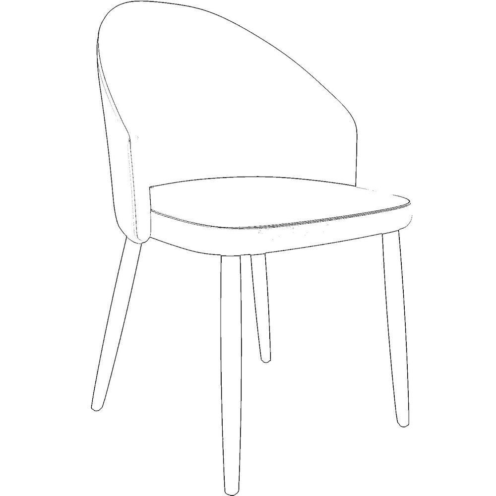 Paradiso Collection Modern Dining Seat in Green  Set of 2