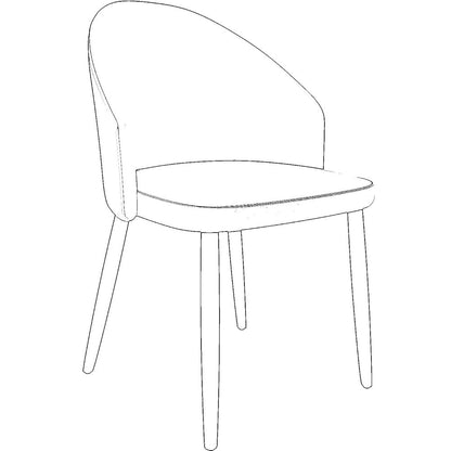Paradiso Collection Modern Dining Seat in Green  Set of 2