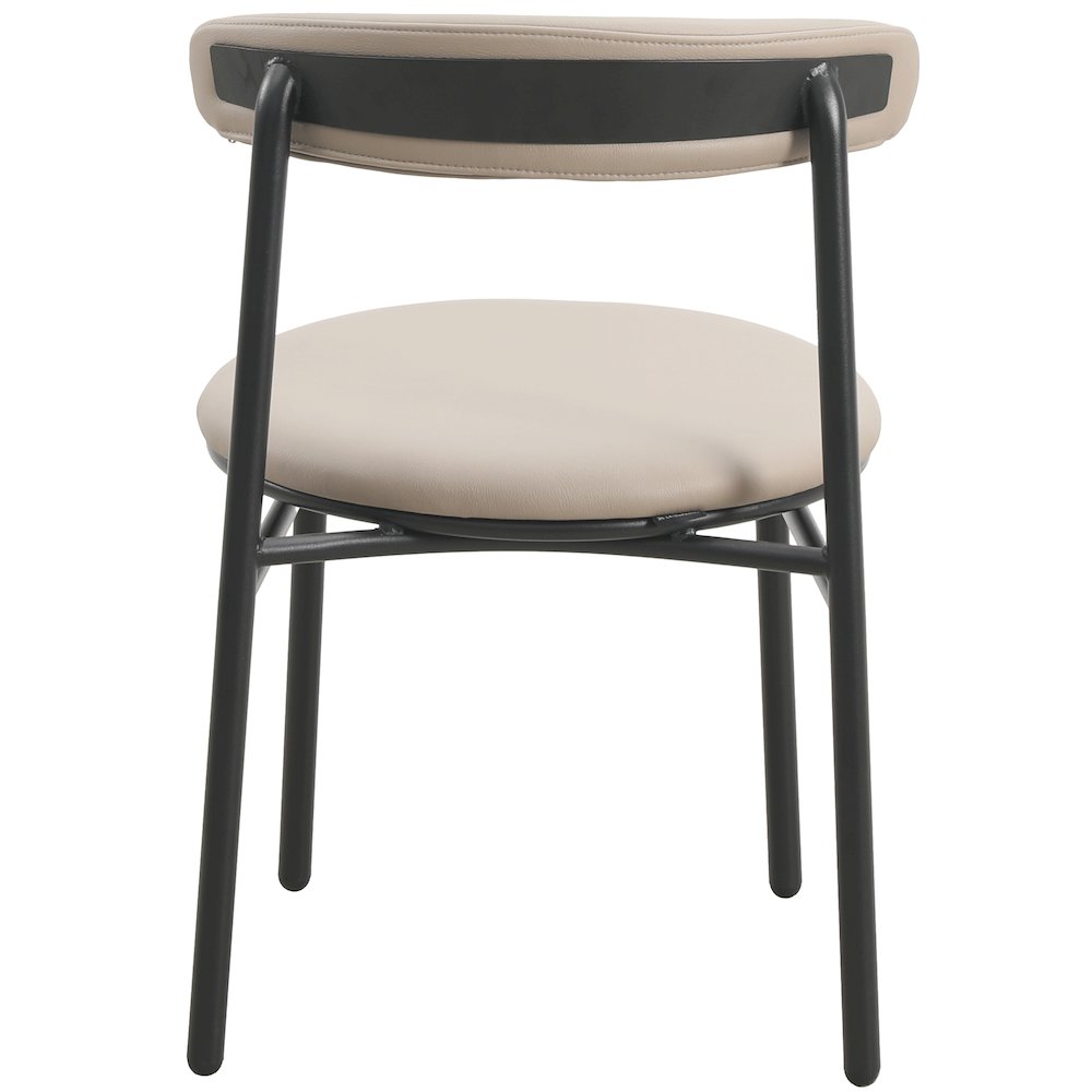Lume Collection Modern Dining Chair in Dark Taupe Set of 2