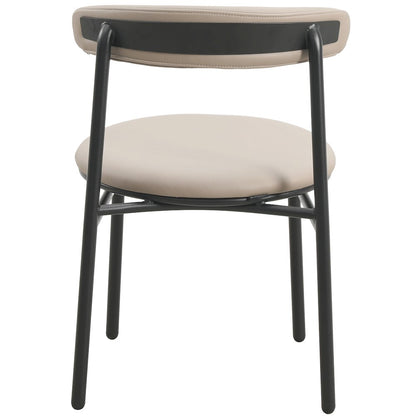 Lume Collection Modern Dining Chair in Dark Taupe Set of 2