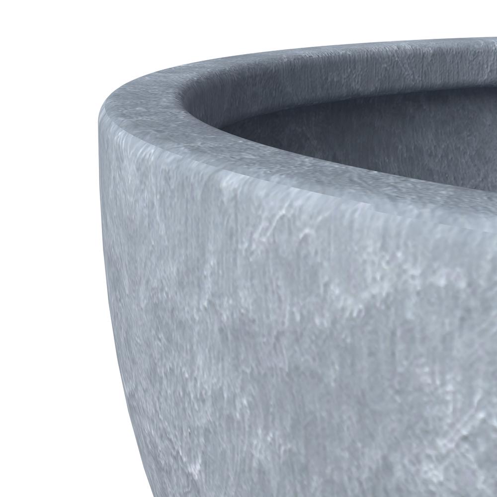 Iris Fiberstone Planter in Grey 9 Dia