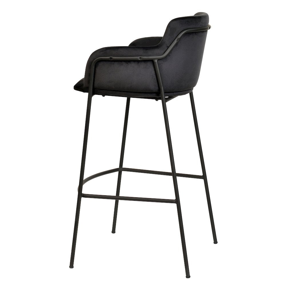 Axis Collection Modern Bar height Chair in Black