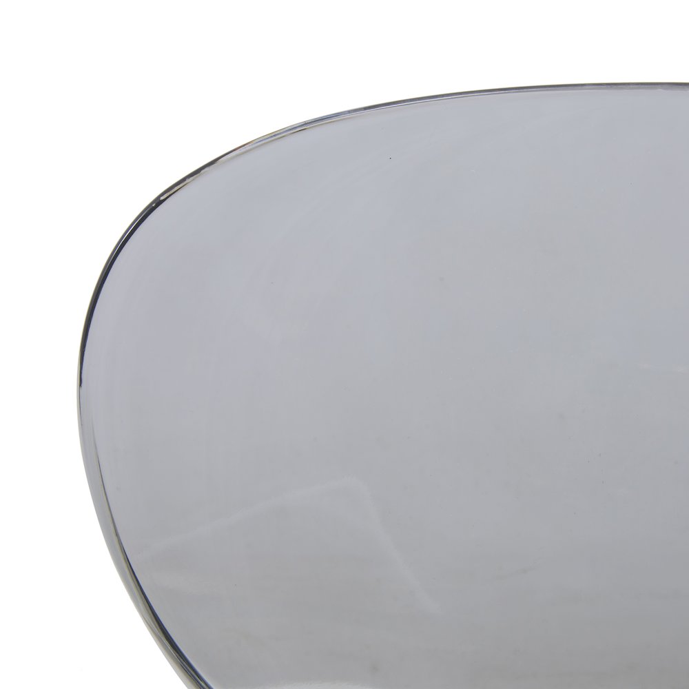 Modern Oyster Transparent Side Chair in Black Base set of 2