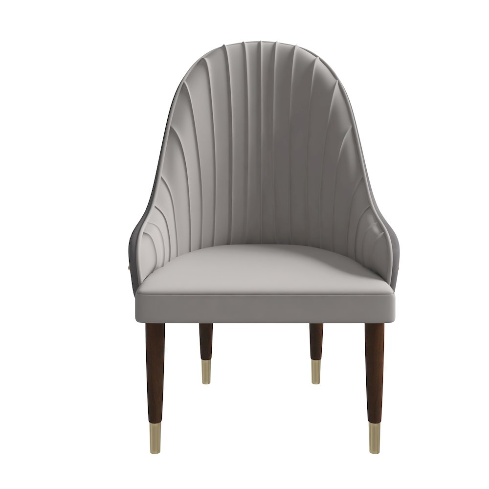 Elara Collection Wooden Dining Chair in Two-Tone Grey Set of 2