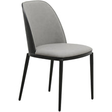 Zayle 7-Piece Dining Set with 55" Rectangular Dining Table in Black/Light Grey