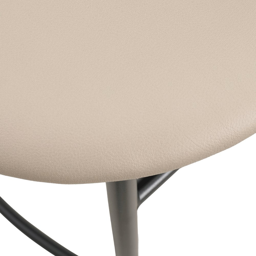 Lume Collection Modern Bar Stool in Dark Taupe