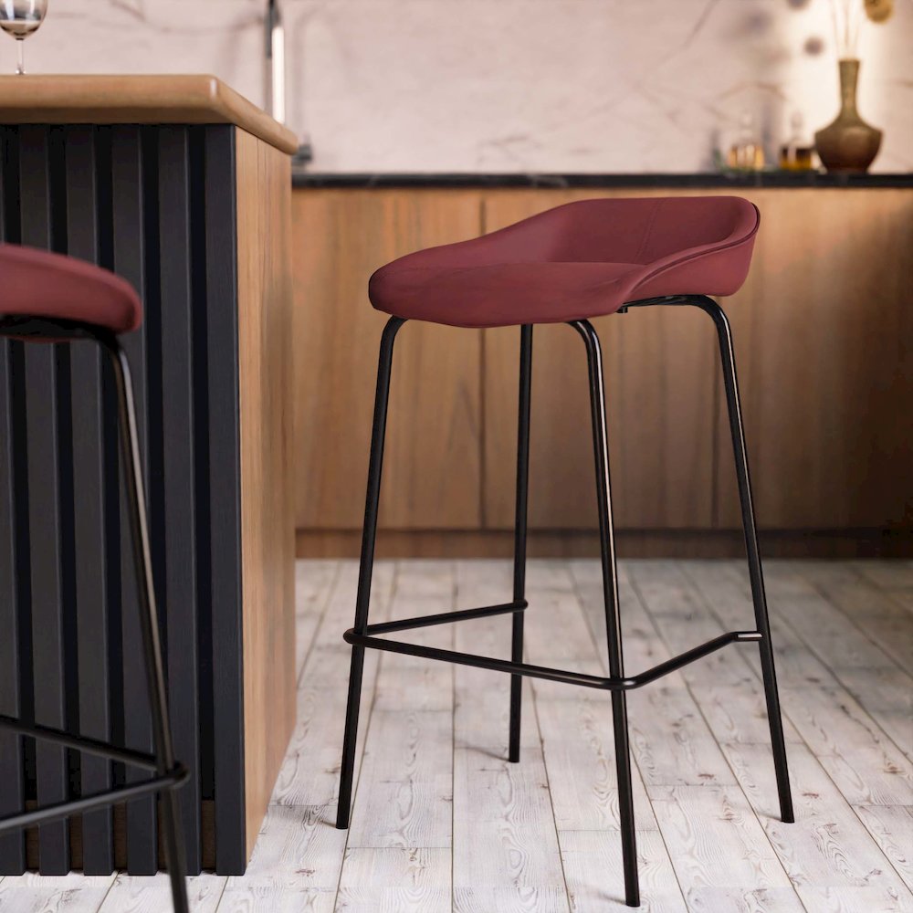 Servos Modern Barstool in Bordeaux