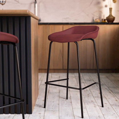 Servos Modern Barstool in Bordeaux