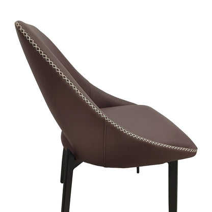 Amalfi Collection Fabric Modern Dining Chair in Plum Purple