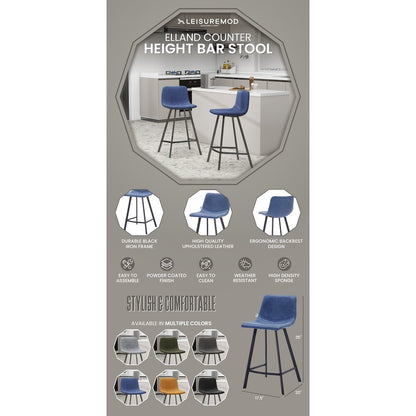 Elland - Counter stool - Peacock Blue
