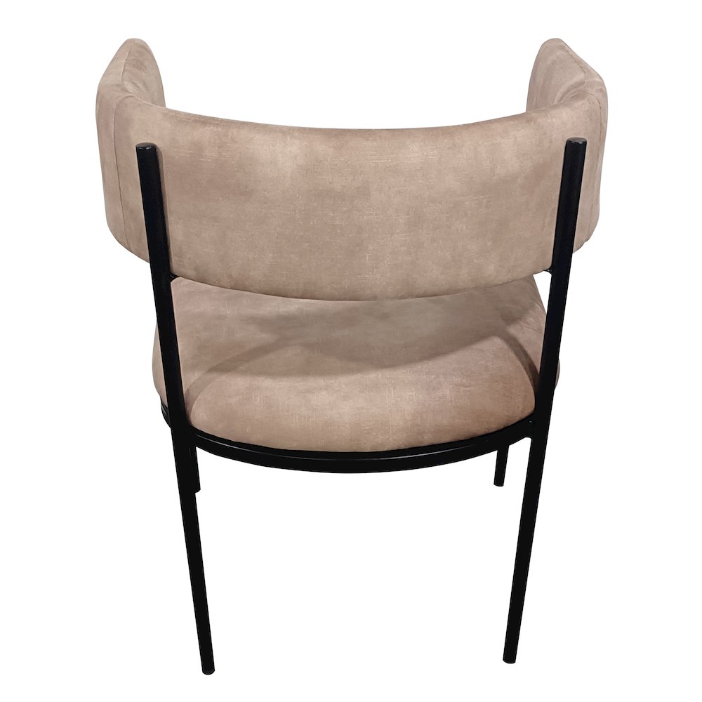 Cyril Collection Modern Chair in Light Brown Velvet